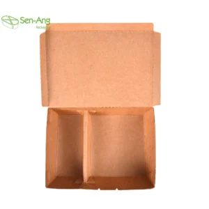 Multi Packaging Food Contaiener Packing Kraft Paper 2 3 4 5 Compartment Takeway Box