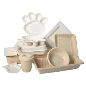 Custom Biodegradable Pulp Packaging Meat Tray Air Conditioner Box Food Sushi Sugar Pet Food Potato Chips-Stamped Industrial Use