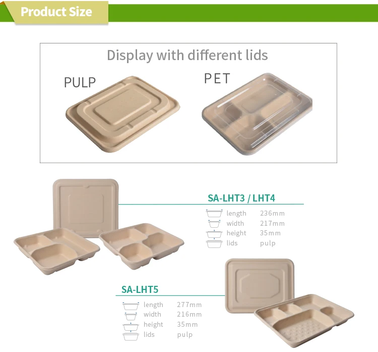 Morden Style Take Away Bagasse Box Clamshell Chinese Food Sugarcane Fpharmaceutical Container Pulp Box - Image 7