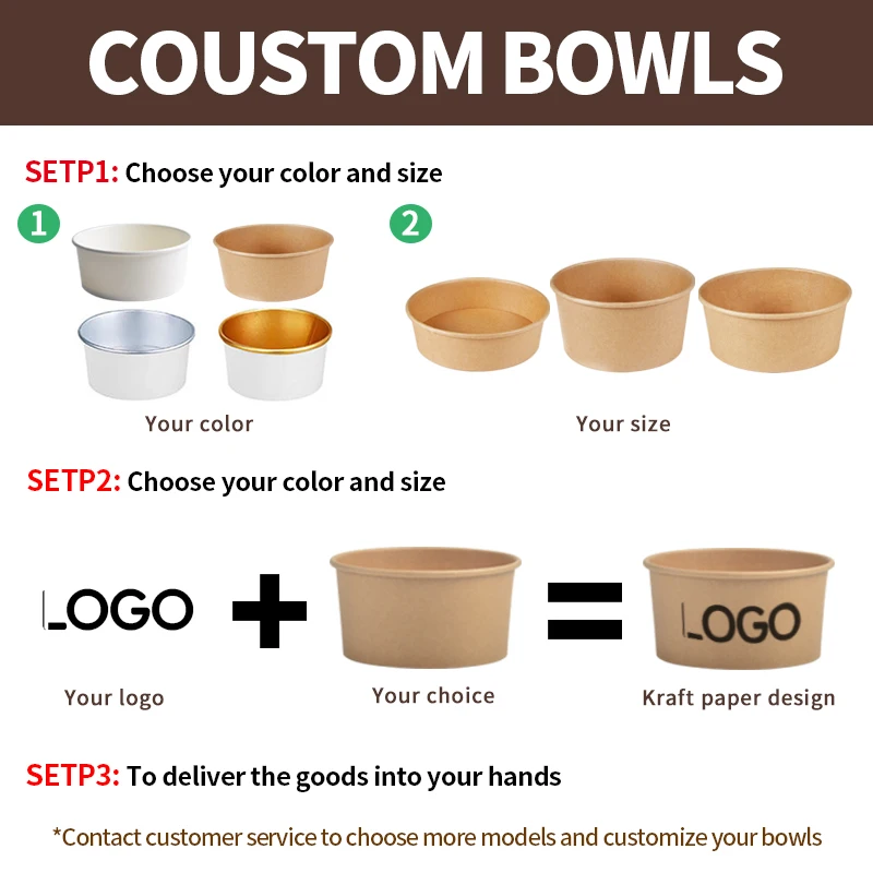 Food Grade Disposable Kraft Paper 12oz Porridge Bucket Portable Microwavable Paper Soup Cup With Lids - Image 3