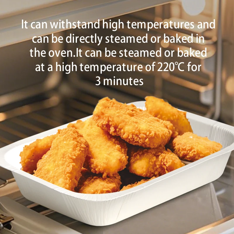 Large Pet Paper Tray for Supermarket Meat Vegetables Fruits BBQ Tableware Salad Bowl Take Away Food Packaging - Image 4