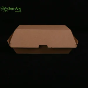 Brand New Hamburger Packaging Biodegradable Corrugated Large Custom Size Take Away Paper Burger Box