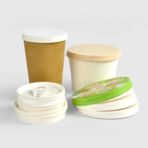 Custom Print Hotel Restaurant Use Disposable Printing Glass Drink Paper Cup Lid Cover Paper Cup Cover