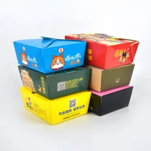 Customized Take Away Korean Paper Hot Dog to Go French Carton Burger Printing Fast Food Fried Chicken Box Packaging