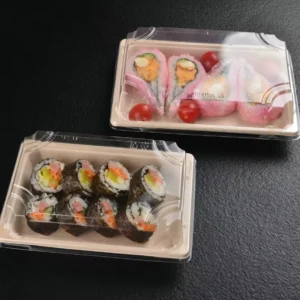 Zuckerrohr Xxl Wooden Wood Verpackung White Card Board Food Grade Sushi Container Box