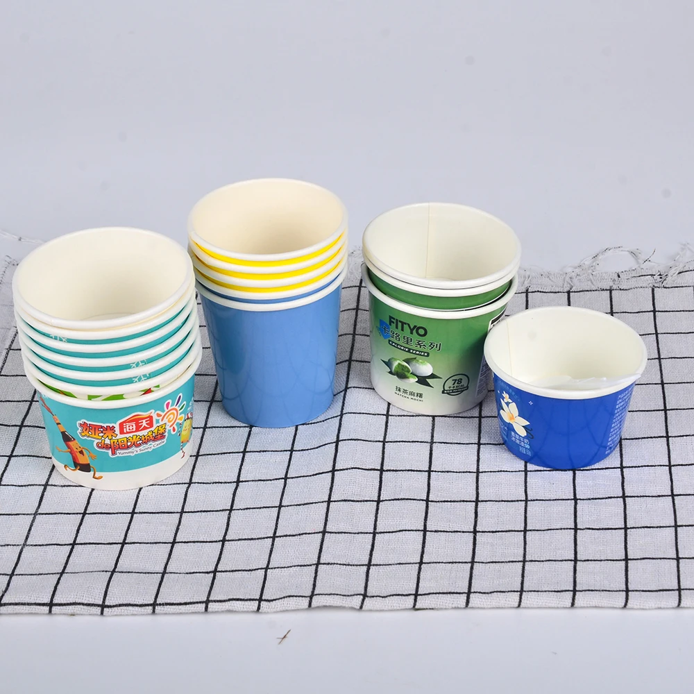 Printed Logo Disposable 7oz 8oz 20oz 24oz 9oz 12oz 14oz Frozen Yogurt Ice Cream Paper Packaging Cup - Image 5