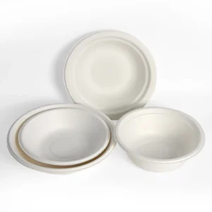Natural Sugarcane Bagasse Pulp Salad Bowl Microwave Bagasse Take Away Food Dinnerware Round Bowl Disposable