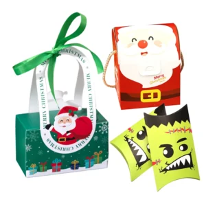 Party Favor Boxes for Party Decorations Christmas Favor Candy Gable Treat Paper Gift Box Container