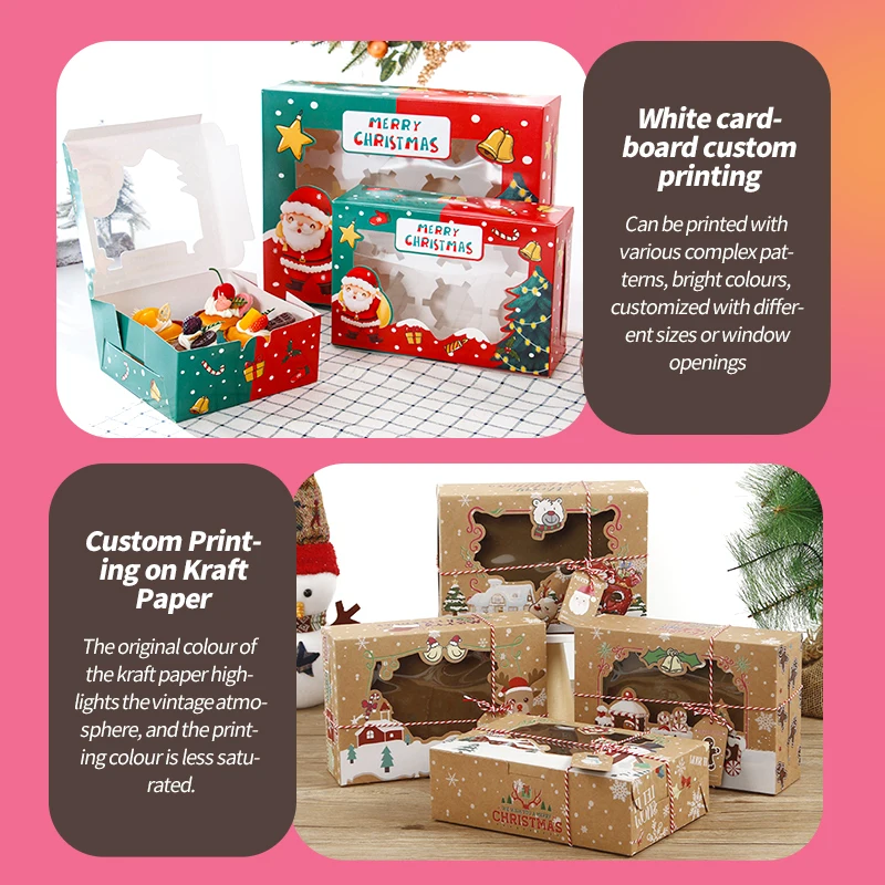 Brown Eco-friendly Customized Food Grade Gift Box Packaging Folders for Wedding New Year Baby Shower Parties Potato Chips Candy - Image 6