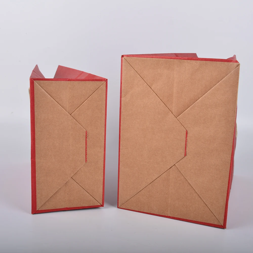 Wood Window Customized Printing Christmas Party Gift Kraft China Supplier Eco Brown Paper Bag With Handle - Image 2