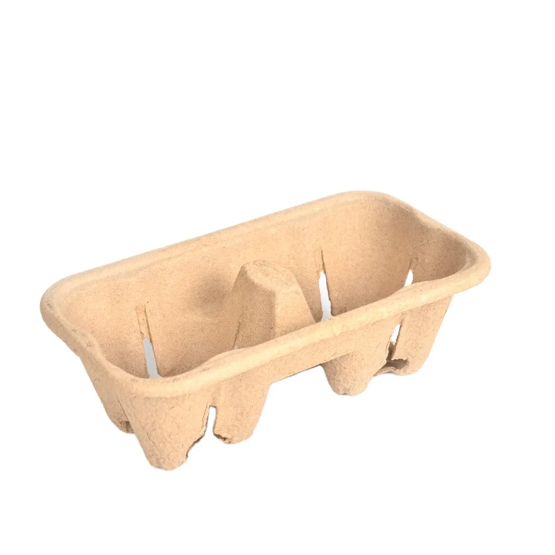 Cardboard Papercup Carrier to Go Tea Kraft Packing Disposable Coffee Paper Cup Holder