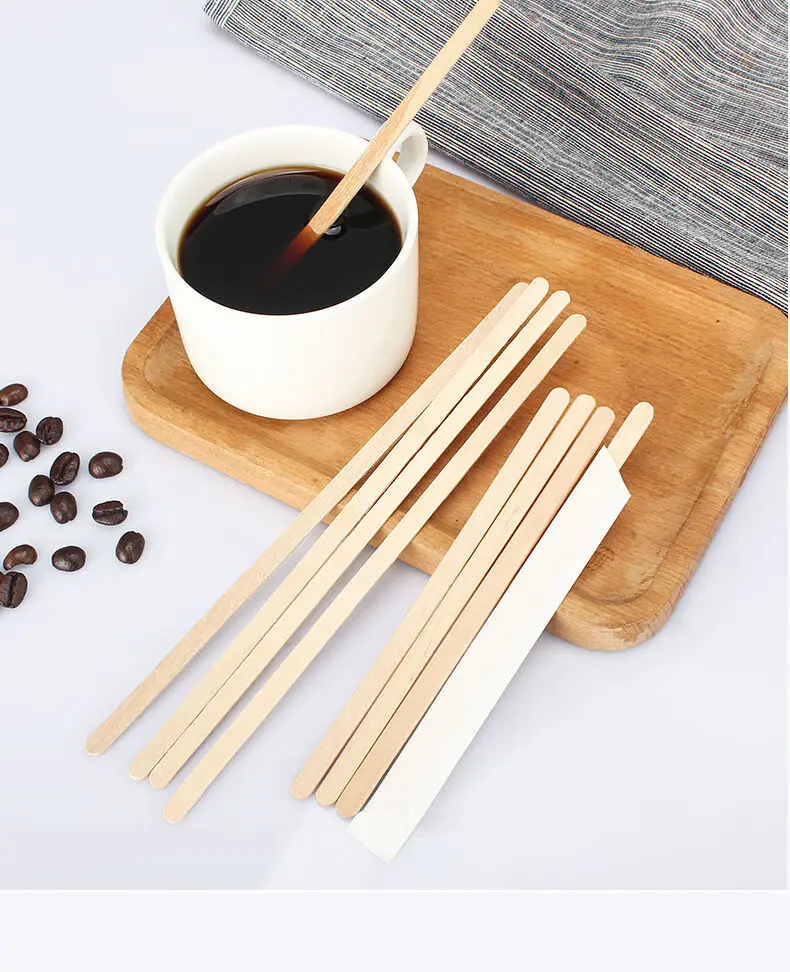 Coffee Stirrers Disposable Wooden Coffee Stir Sticks - Biodegradable Eco-Friendly Round-End Wooden Stir Sticks - Image 5