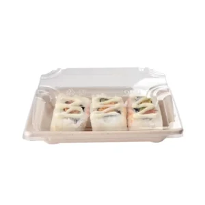 Best Selling Togo Box 3 Takeout Wooden-Sushi-Box Wooden Wood Compartment Inner Easy to Go Sushi Tray Bamboo