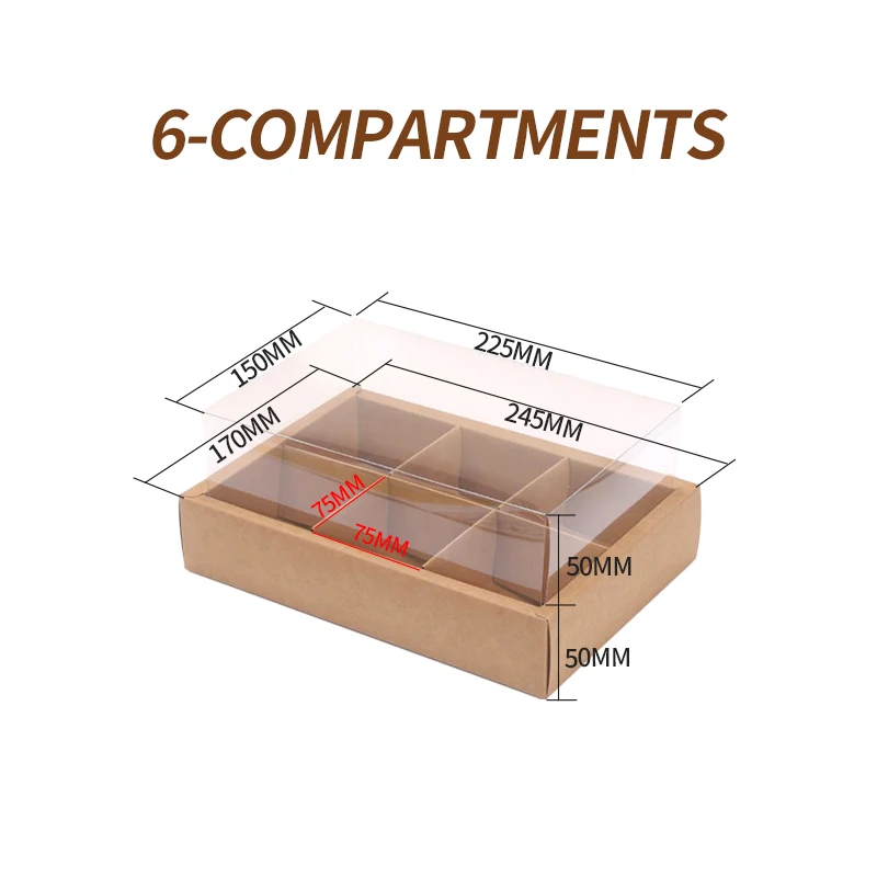 Bakery Box Gold Foil Embossed Rigid Boxes for Cookie Cupcake Macaron Dessert Cake Treats Wedding Food Packaging 2/4/6/9 Dividers - Image 4