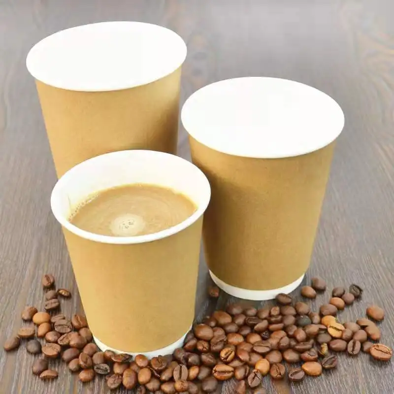 Disposable Kraft Paper Cup Disposable Thick Cup for Hot Drink - Image 5