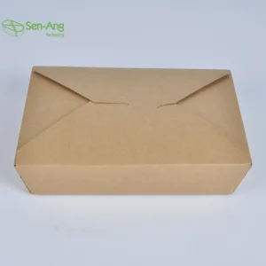 Good Selling Take Out Container Microwaveable Away Large Capacity Kraft Takeaway Paper Box