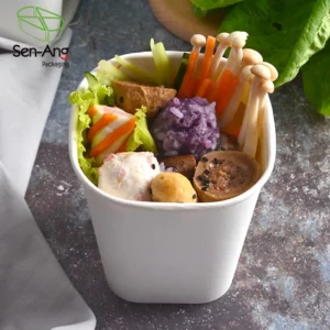 Tub Packaging Container With Lid Kraft Paper Ice Cream Packing Cup