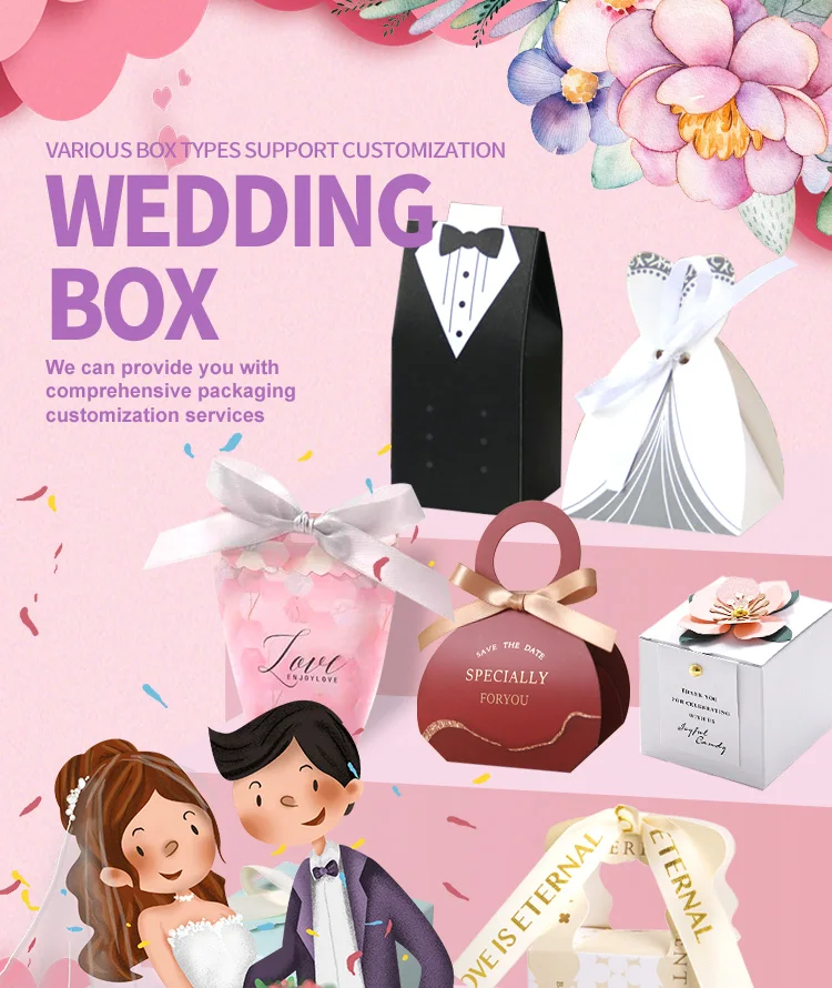 Wholesale Small Order Quantity Folding Wedding Favors Hexagon Chocolate Box for Parties - Image 6