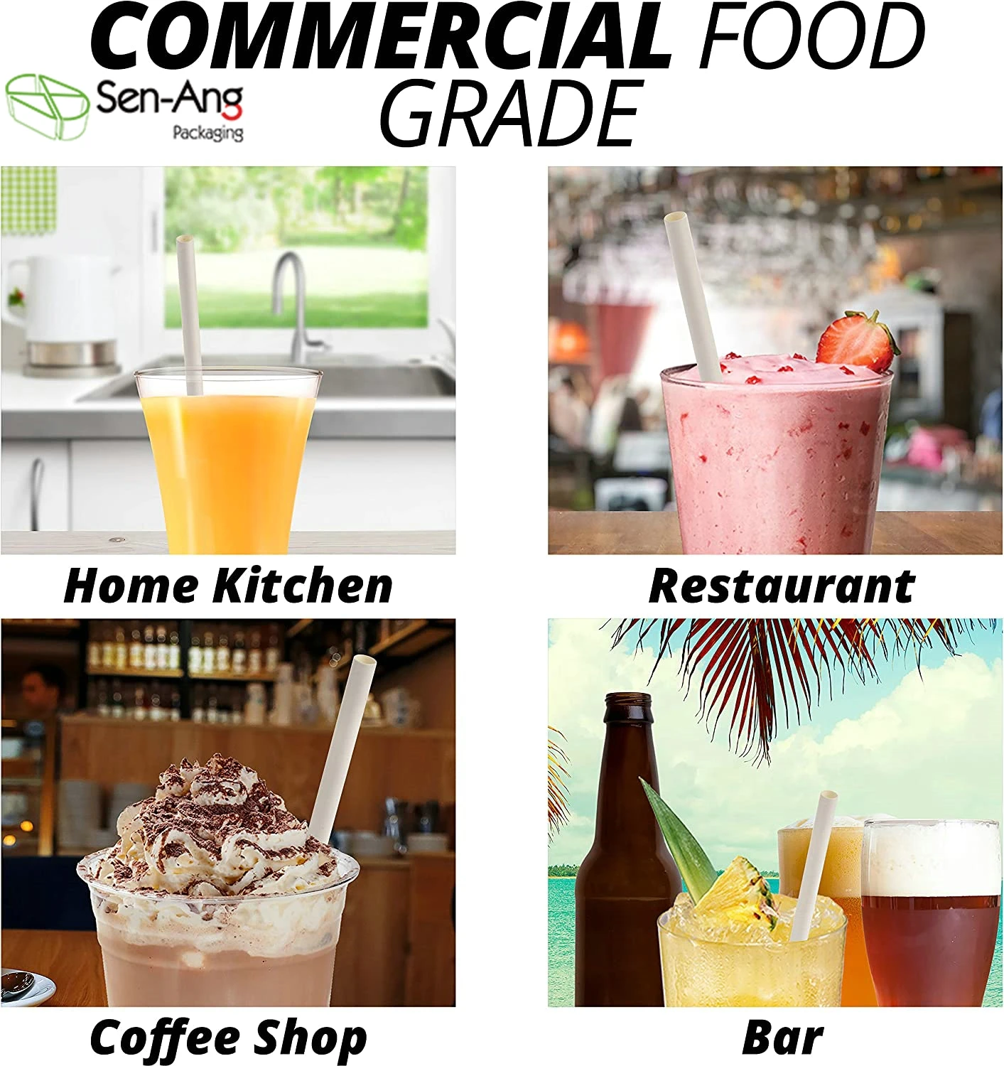 Factory Price Eco Friendly Individually Wrapped Printing Biodegradable Paper Straw - Image 2