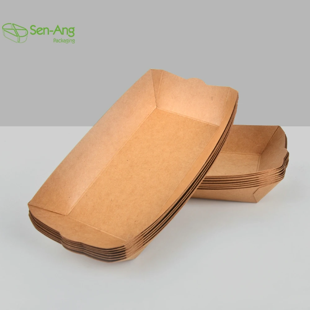 Wholesale Ship Type Sushi Container Snack 6Oz Boat Shape Tray for Restaurant Kraft Paper Hot Dog Box - Image 6