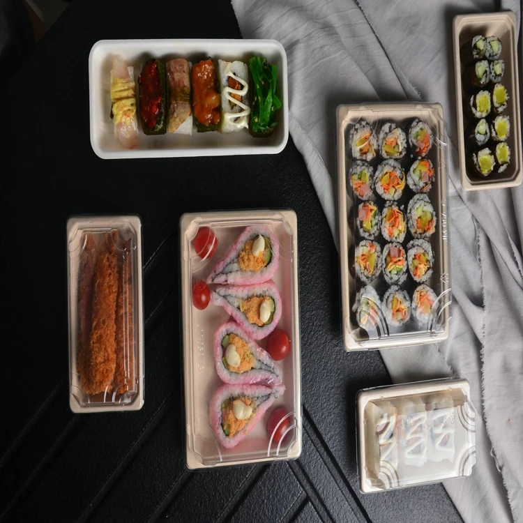 Wholesale Set Serving Easy to Go Sushi Tray Ship Type Hot Dog Box Disposable Kraft Paper Boat Container - Image 4