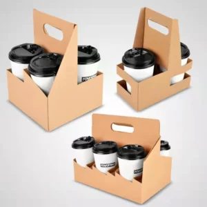 New Arrival Travel Tray Cardboard Standing Dr 1 2 4 6 Corrugated Paper Cup Holder