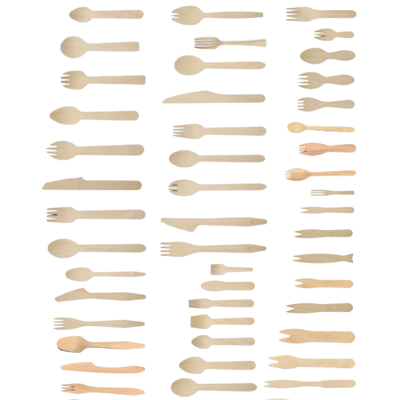 Restaurant Disposable Cutlery Wooden Spoons Wood Knife Fork Spoon - Image 6