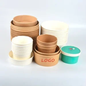 Genuine Black Bagasse Eco Friendly Kraft Take Away Box Disposable Brown Paper Salad Bowl 500Ml