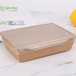 Rectangular Container Snack Cookie Fried Chicken 500Ml 600Ml 700Ml Take Out Fast Food Packaging Paper Box