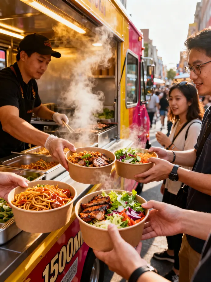 An aesthetic view of a 1500ml paper bowl, emphasizing its practical design and eco-friendly material.
