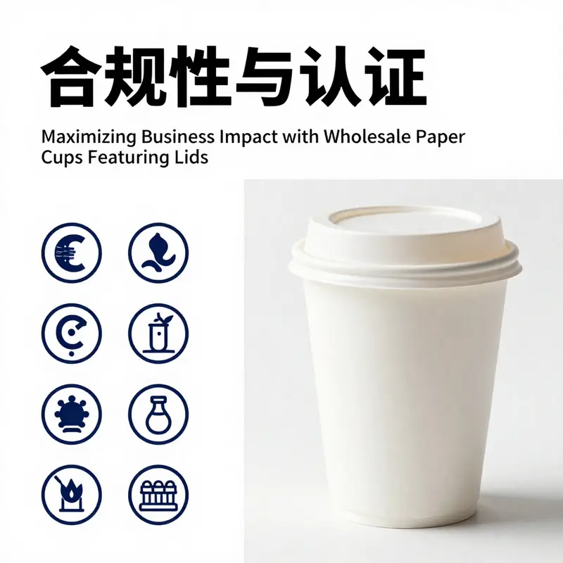 Various types of paper cups with lids demonstrating different materials and designs.