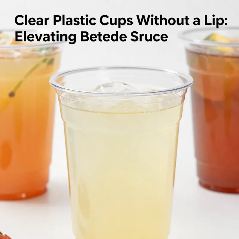 Clear plastic cups without a lip showcasing their elegant design and practical usability.