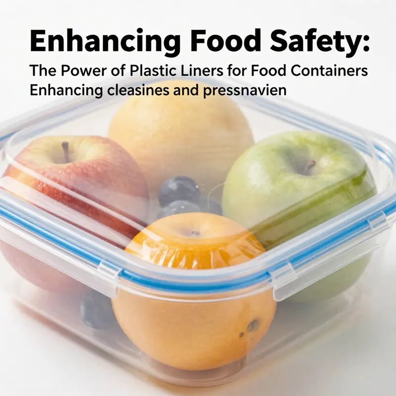 Plastic liner ensuring cleanliness and hygiene within food containers.