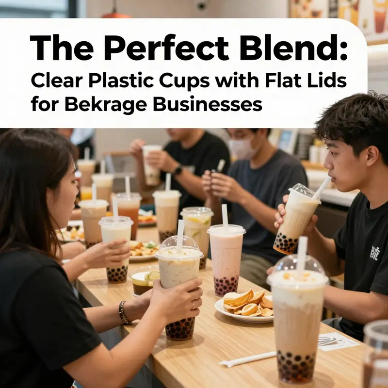 Close-up of transparent rPET clear cups, exemplifying their lightweight design.