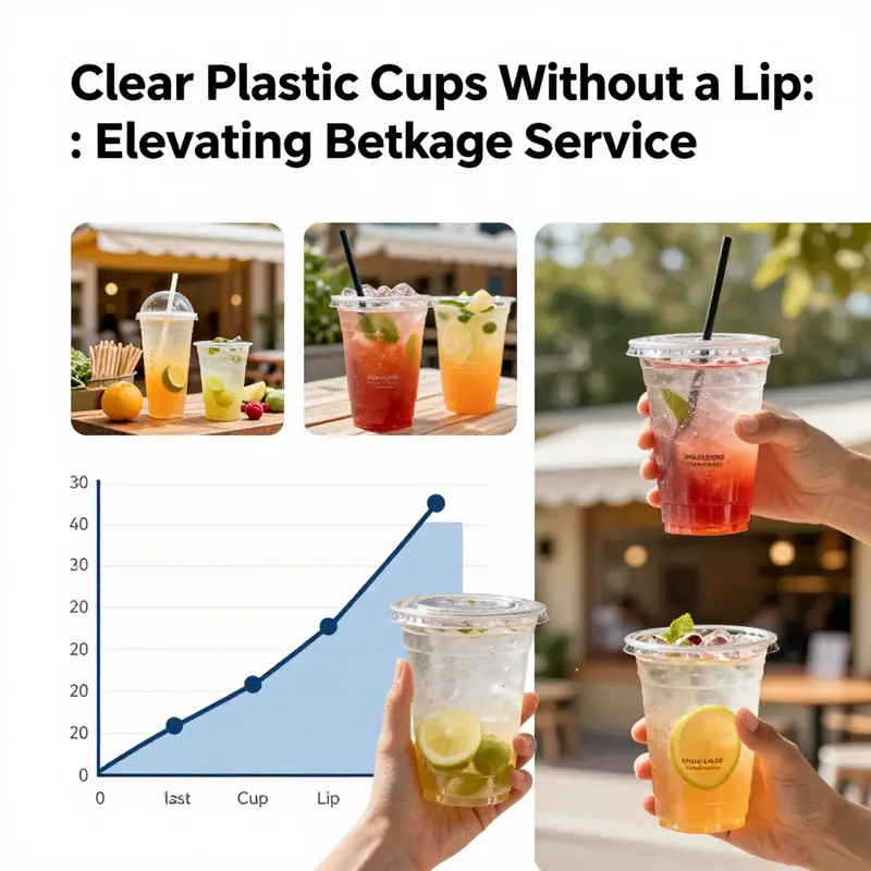 Clear plastic cups without a lip showcasing their elegant design and practical usability.