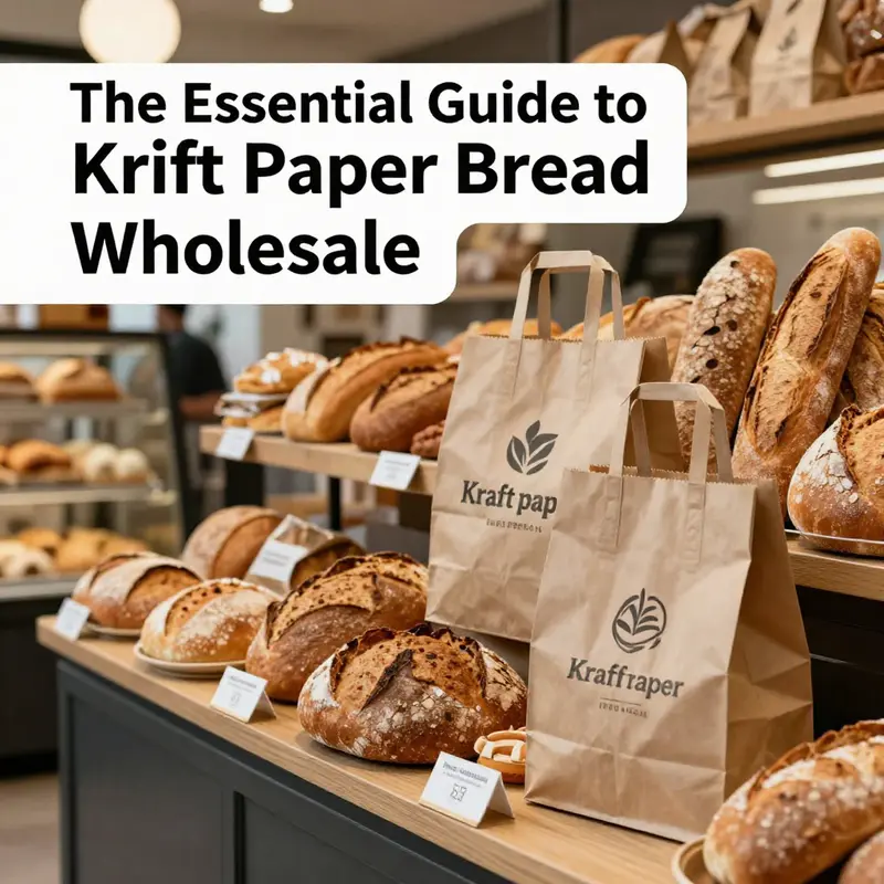 Kraft paper bread bags displayed in a vibrant bakery setting, emphasizing their popularity and eco-conscious design.