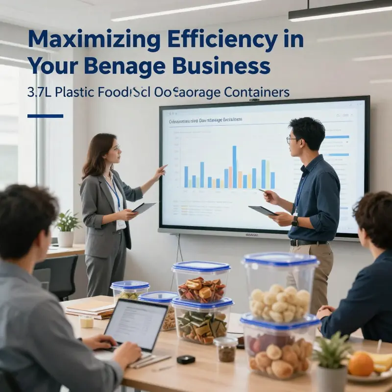 An assortment of 3.7L plastic food storage containers showcasing different designs and functionalities.