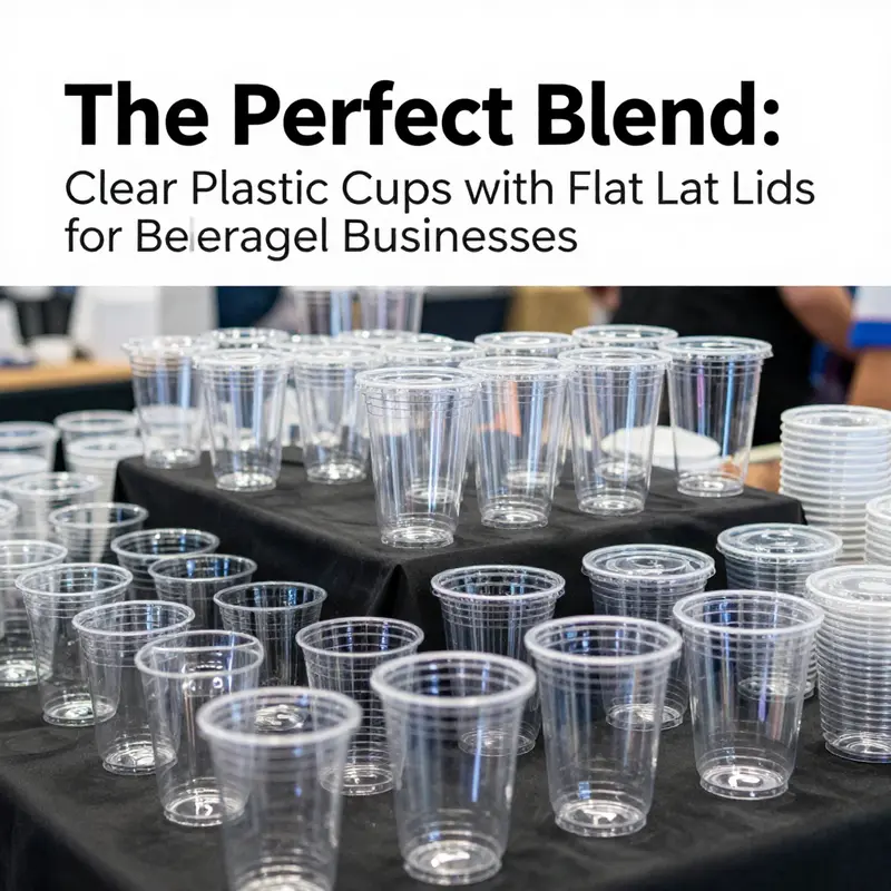 Close-up of transparent rPET clear cups, exemplifying their lightweight design.