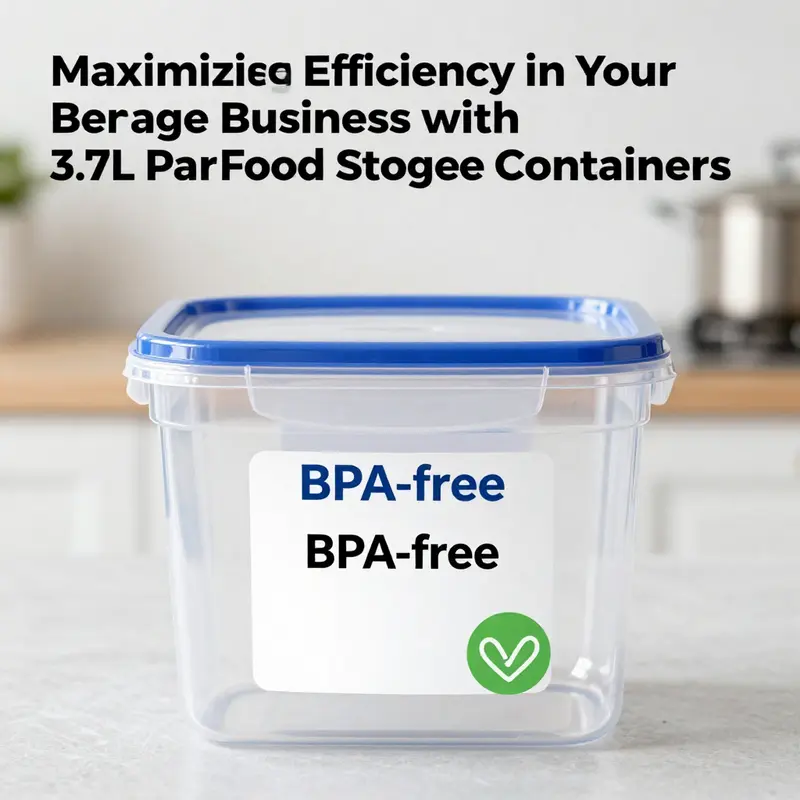 An assortment of 3.7L plastic food storage containers showcasing different designs and functionalities.