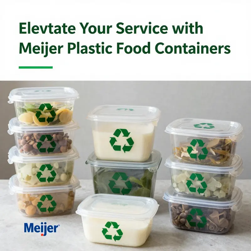 A variety of Meijer plastic food containers perfect for diverse food storage needs.