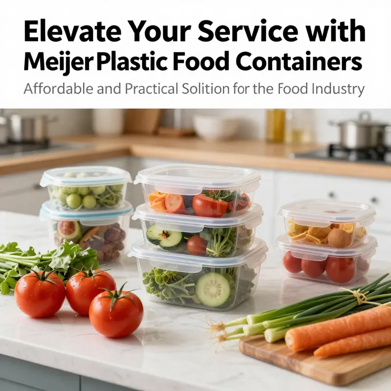 A kitchen with Meijer plastic containers being utilized for various food storage needs.