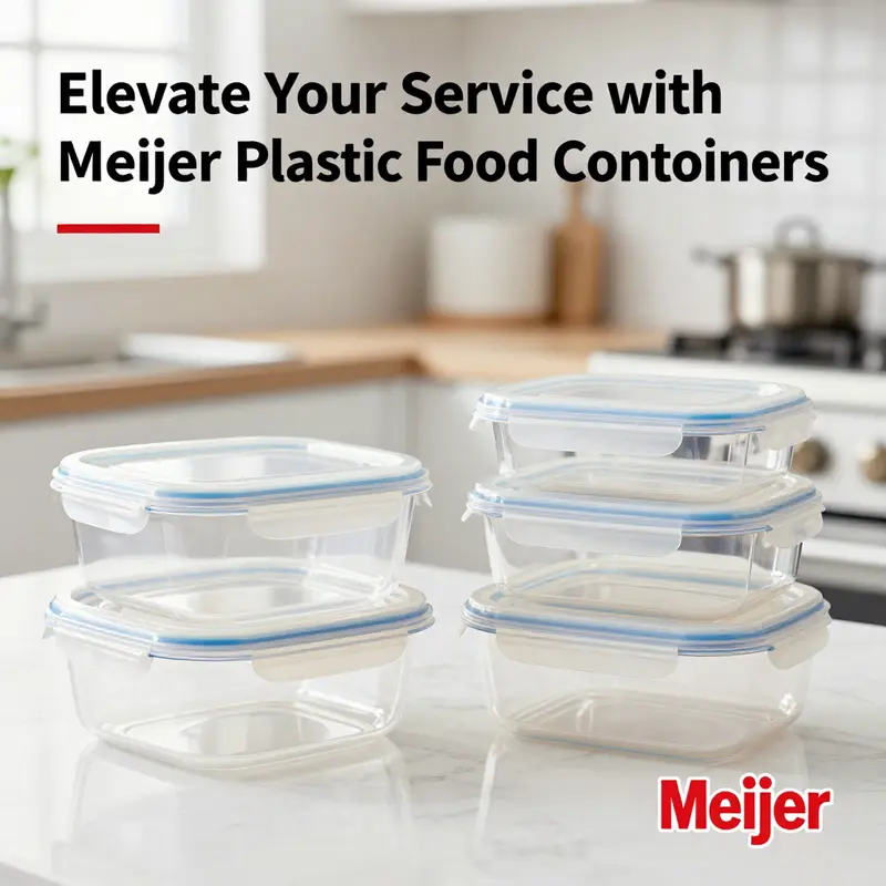 A variety of Meijer plastic food containers perfect for diverse food storage needs.