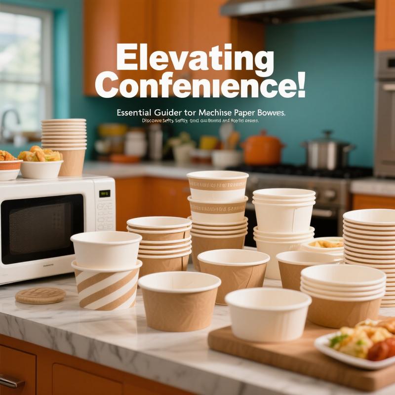 Various microwave paper bowls arranged in a bright kitchen environment highlighting their use.
