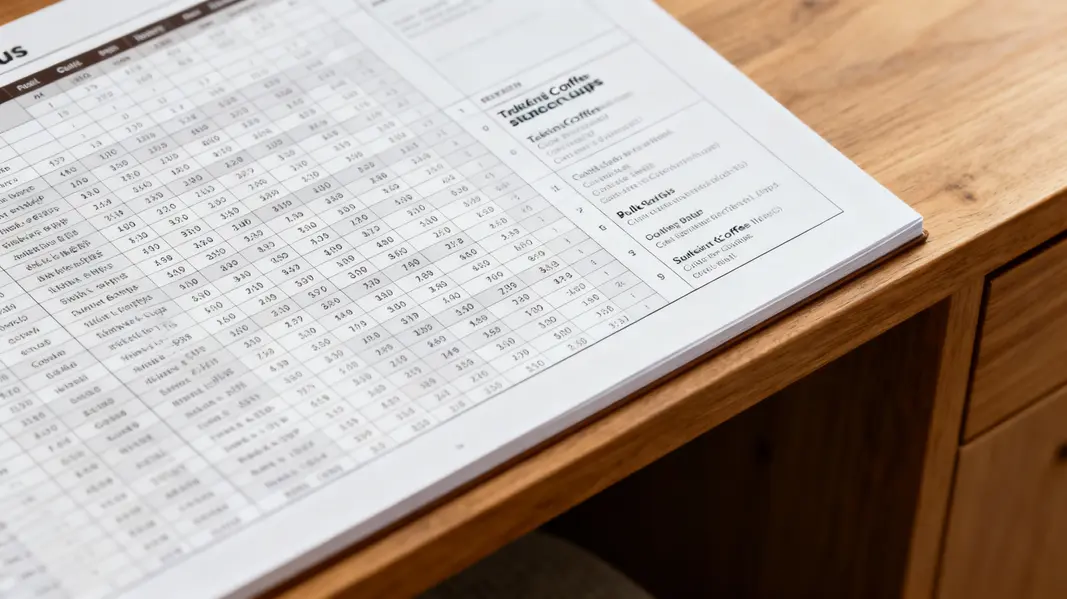 Diverse selection of takeaway coffee cups in various sizes and materials.