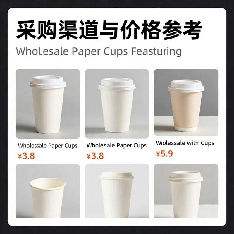 Various types of paper cups with lids demonstrating different materials and designs.