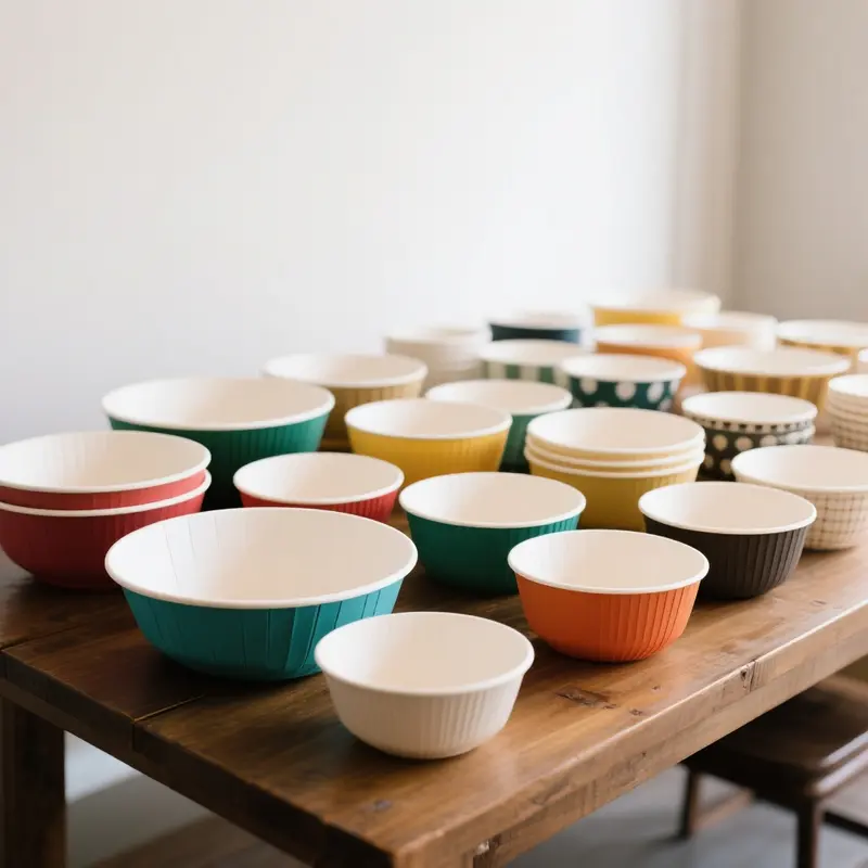 Diverse supplier options for large paper bowls, emphasizing different styles and sizes.