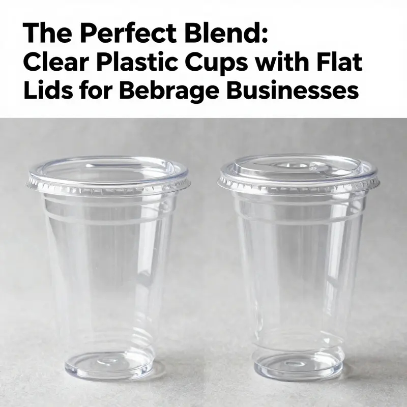 Close-up of transparent rPET clear cups, exemplifying their lightweight design.